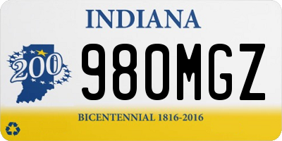 IN license plate 980MGZ