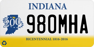 IN license plate 980MHA