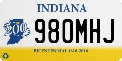 IN license plate 980MHJ