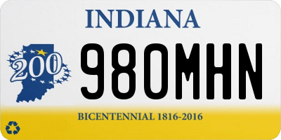 IN license plate 980MHN