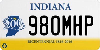 IN license plate 980MHP