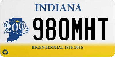 IN license plate 980MHT
