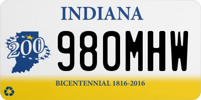 IN license plate 980MHW