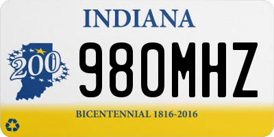 IN license plate 980MHZ