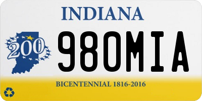 IN license plate 980MIA