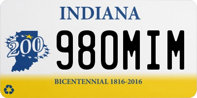 IN license plate 980MIM