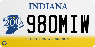 IN license plate 980MIW