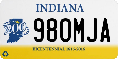 IN license plate 980MJA