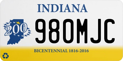 IN license plate 980MJC