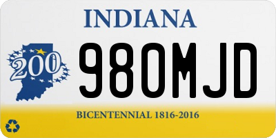IN license plate 980MJD