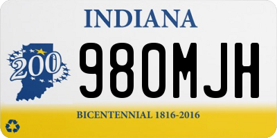 IN license plate 980MJH