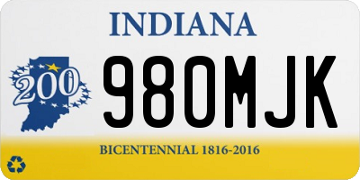 IN license plate 980MJK
