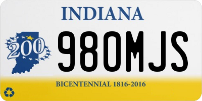 IN license plate 980MJS