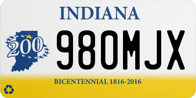 IN license plate 980MJX