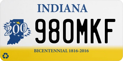 IN license plate 980MKF