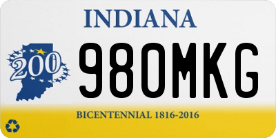 IN license plate 980MKG