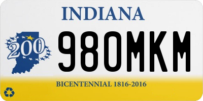 IN license plate 980MKM