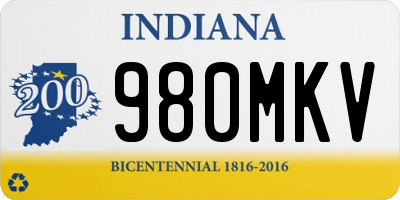 IN license plate 980MKV