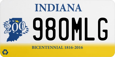 IN license plate 980MLG