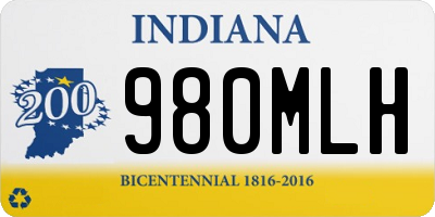 IN license plate 980MLH