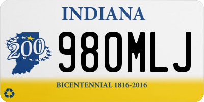 IN license plate 980MLJ