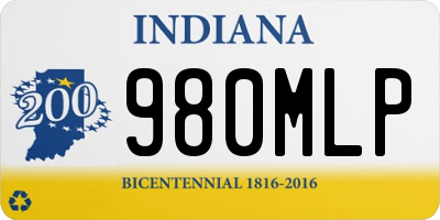 IN license plate 980MLP