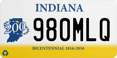 IN license plate 980MLQ