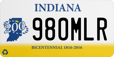 IN license plate 980MLR