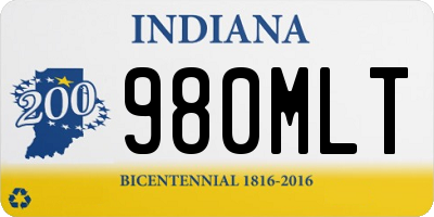 IN license plate 980MLT