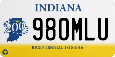 IN license plate 980MLU