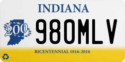 IN license plate 980MLV