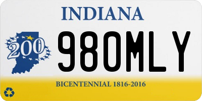 IN license plate 980MLY