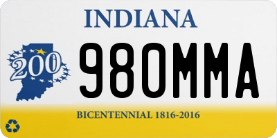 IN license plate 980MMA