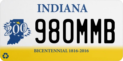 IN license plate 980MMB