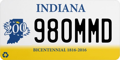 IN license plate 980MMD