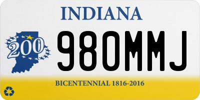 IN license plate 980MMJ