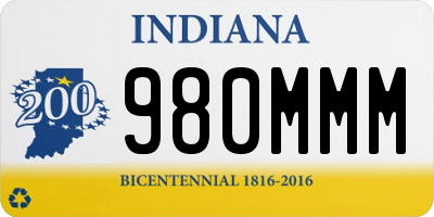 IN license plate 980MMM