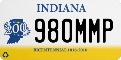 IN license plate 980MMP
