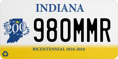 IN license plate 980MMR