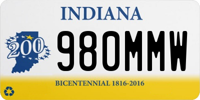 IN license plate 980MMW