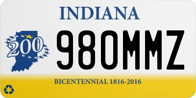 IN license plate 980MMZ