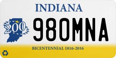 IN license plate 980MNA