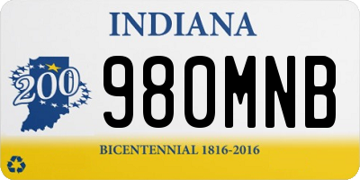 IN license plate 980MNB