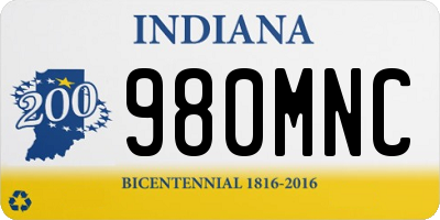 IN license plate 980MNC