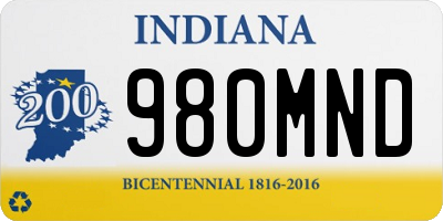 IN license plate 980MND