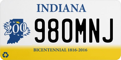 IN license plate 980MNJ