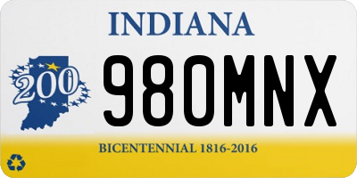 IN license plate 980MNX