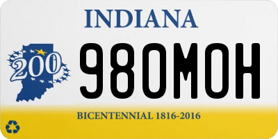 IN license plate 980MOH