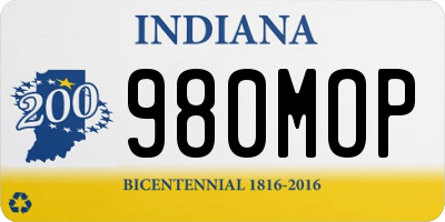 IN license plate 980MOP