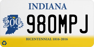 IN license plate 980MPJ